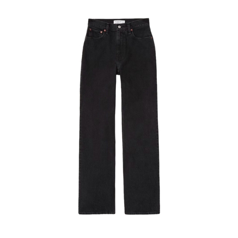 Abercrombie Black Straight-Leg Jeans